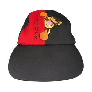 Vintage 90's Disney Winnie the Pooh Tigger Hat Black / Red / Orange OS